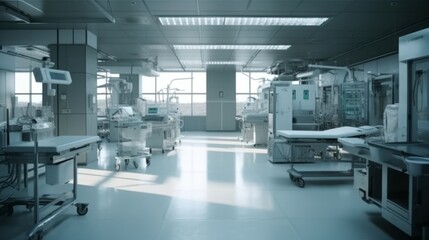 病院の集中治療室：AI作品
