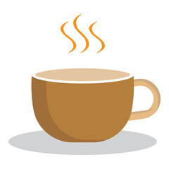 Hot coffee icon clipart design illustration template