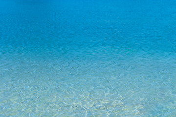 Transparent turquoise sea water background