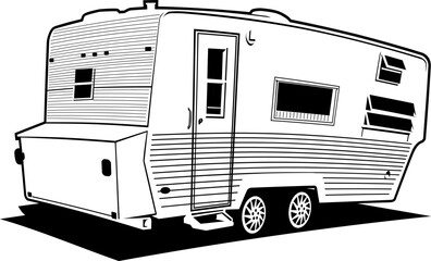 caravan travel design brand illustration vector	