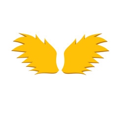 golden bird wings icon