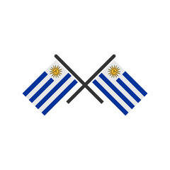 Uruguay flags icon set, Uruguay independence day icon set vector sign symbol