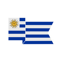 Obraz premium Uruguay flags icon set, Uruguay independence day icon set vector sign symbol