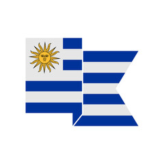 Obraz premium Uruguay flags icon set, Uruguay independence day icon set vector sign symbol
