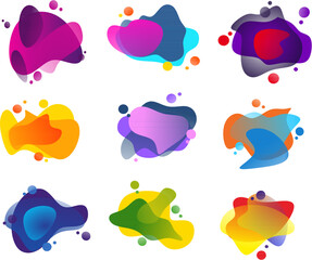 Set of  Liquid Color Abstract