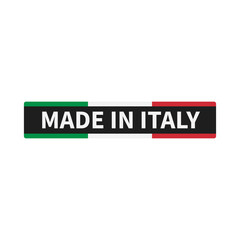Fototapeta premium Made In Italy With Green White Red Italy Flag And Rectangle Shape For Product Guarantee 