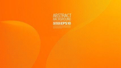 yellow and orange curve wave line gradient abstract background, simple minimal shapes, composition for illustration advertising, application, Banner or template design