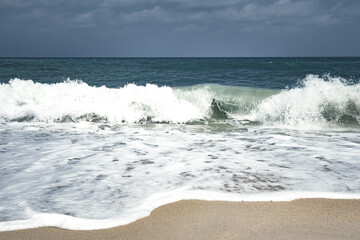 waves of the Gulf of Thailand on the beaches of Koh Samui