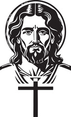 Beautiful and powerful jesus christ art vector 