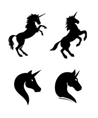 Unicorn silhouette design unicorn vector illustration design