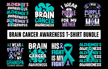 Brain cancer awareness t shirt bundle, Mental Health Awareness t shirt bundle, World Sclerosis Day T shirt, leukemia awareness t shirt