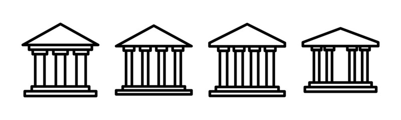 Bank icon vector illustration. Bank sign and symbol, museum, university