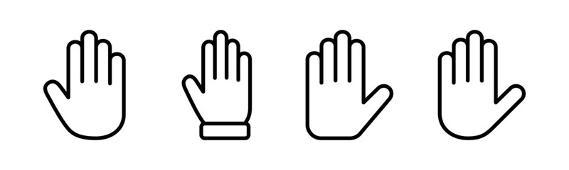 Hand icon vector illustration. hand sign and symbol. hand gesture