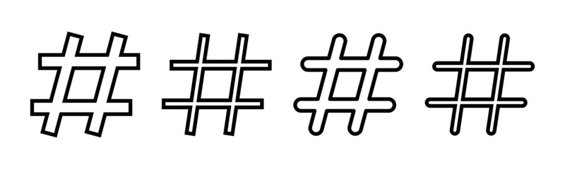Hashtag icon vector illustration. hashtag sign and symbol