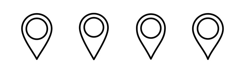 Pin icon vector illustration. Location sign and symbol. destination icon. map pin
