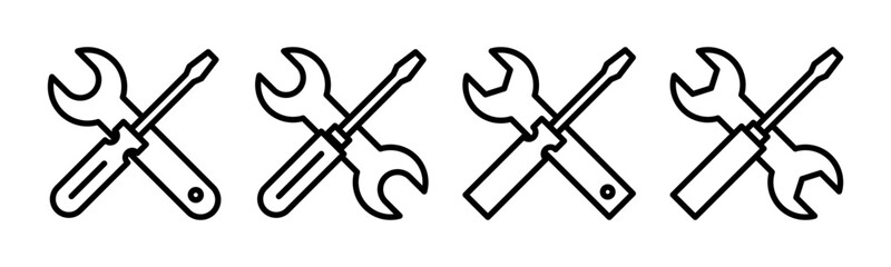 Repair tools icon vector illustration. tool sign and symbol. setting icon. Wrench and screwdriver. Service