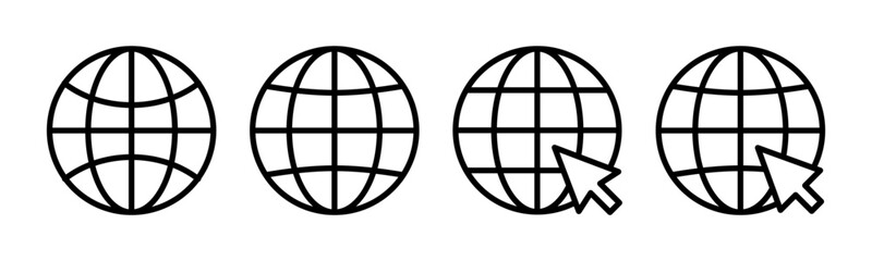 Web icon vector illustration. go to web sign and symbol. web click icon. Global search icon