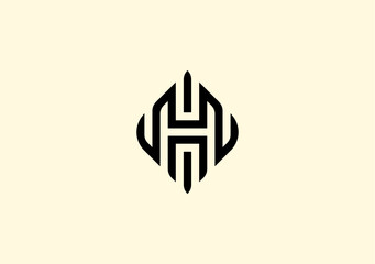 luxury lawyer or legal logo letter H