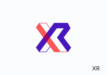 XR logo with X like a graph cube symbol