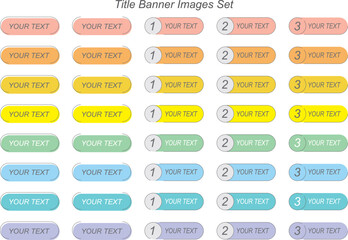 見出し用バナーセット（タイトル枠、タイトルバナー）