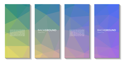 set of brochures geometric abstract colorful gradient background vector illustration