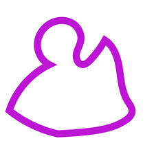 Purple Abstract Shapes Outline 