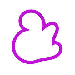 Purple Abstract Shapes Outline 