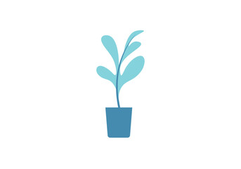 plant in a pot vector illustration.