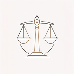 Justice Scale Logo. Generative AI