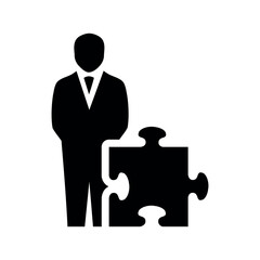 Brand Management Flat Black Icon Isolate On White Background Vector Illustration | Seo Icons