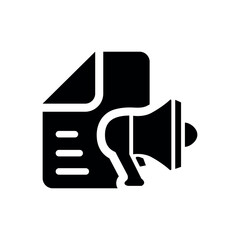 Content Marketing Flat Black Icon Isolate On White Background Vector Illustration | Seo Icons