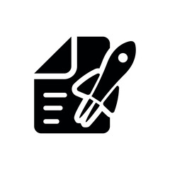 Content Optimization Flat Black Icon Isolate On White Background Vector Illustration | Seo Icons