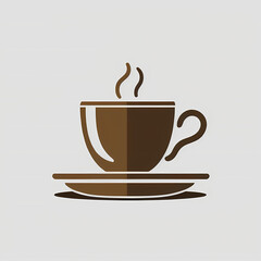 Obraz premium Cup Of Coffee Icon Logo. Generative AI
