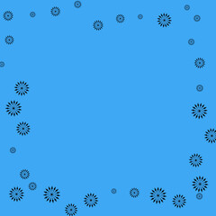 blue background with flower border Ai