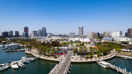 Long Beach, California | Drone Shot - obrazy, fototapety, plakaty