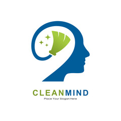 Clean mind logo vector template. Suitable for business, web, health, and cleaning