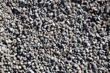 Texture of small stones lying in one heap.