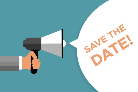 Save the date banner vector banner. Compliance message vector illustration