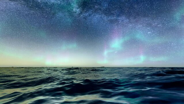 time-lapse photography of northern lights at night.
