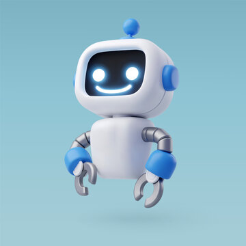 3d Vector Robot chatbot, AI in science and business, Technology and engineering concept.