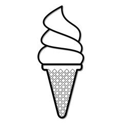 ice cream sticker illustration background