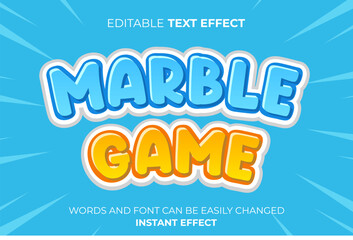 marble game text effect template