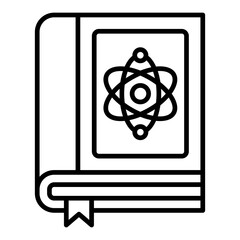 Physics Book Line Icon