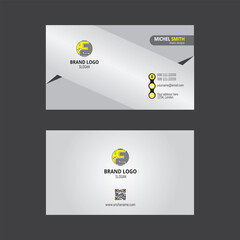 Fototapeta premium Corporate business Silver card template vector