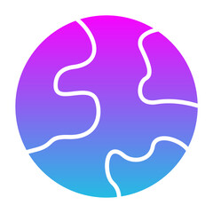 Earth Glyph Gradient Icon