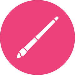 Paint Brush Multicolor Circle Glyph Inverted Icon