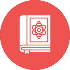 Physics Book Multicolor Circle Glyph Inverted Icon