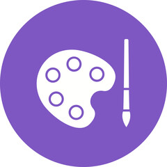 Obraz premium Palette Multicolor Circle Glyph Inverted Icon