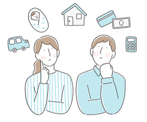 ライフプランニング　将来を考える男性と女性