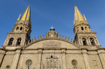 Daytime view of the historical Guadalajara Cathedral